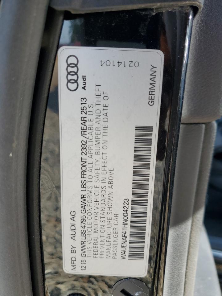 2017 Audi A4 Premium Plus VIN: WAUENAF41HN004223 Lot: 64640005