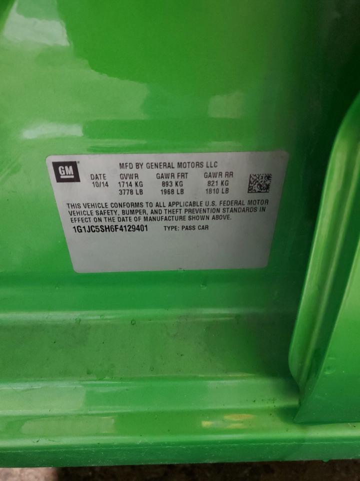 2015 Chevrolet Sonic Lt VIN: 1G1JC5SH6F4129401 Lot: 66153985