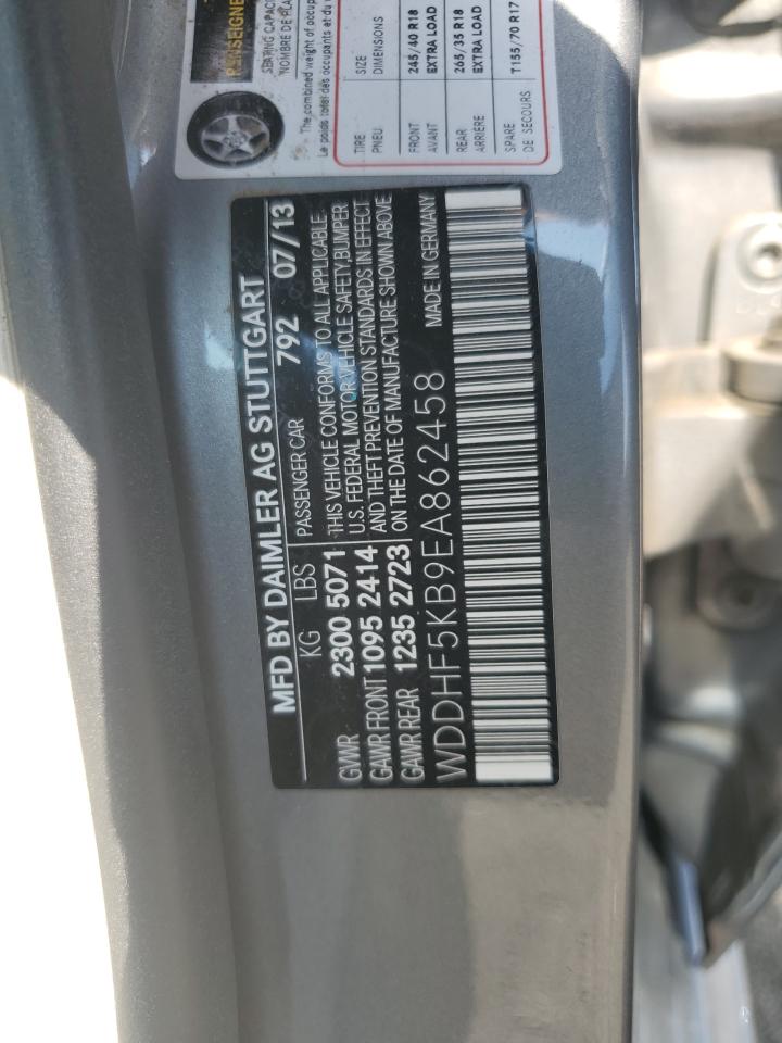 2014 Mercedes-Benz E 350 VIN: WDDHF5KB9EA862458 Lot: 63375545