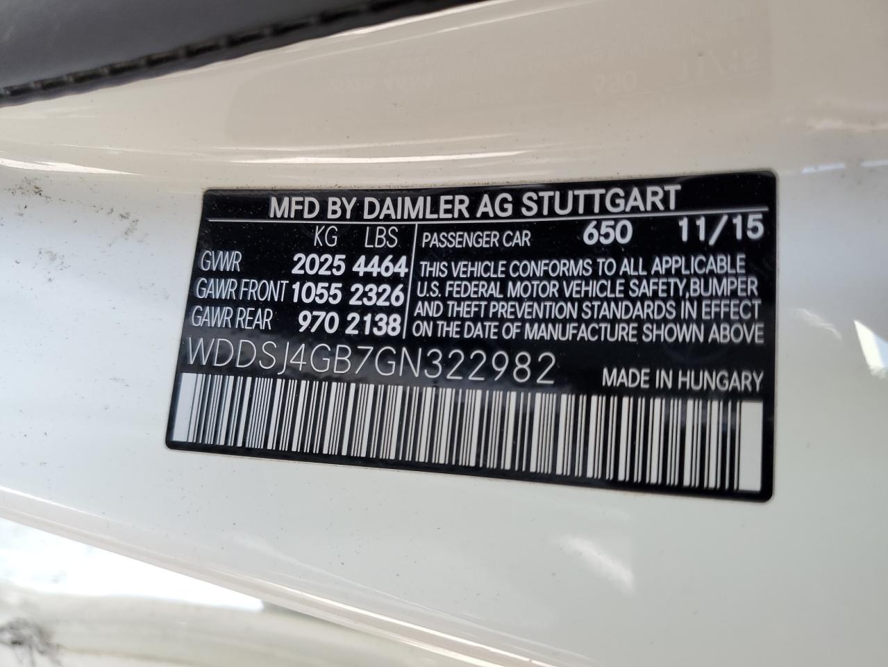 wddsj4gb7gn322982 WDDSJ4GB7GN322982 2016 Mercedes-Benz Cla 250 4Matic