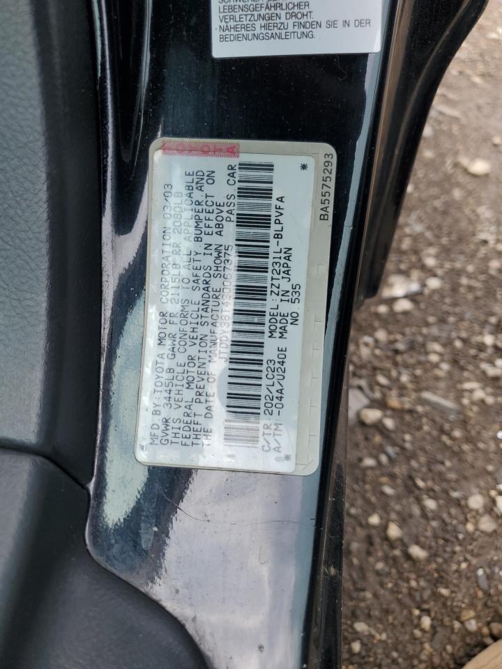 2003 Toyota Celica Gt-S VIN: JTDDY38T430067375 Lot: 63659935