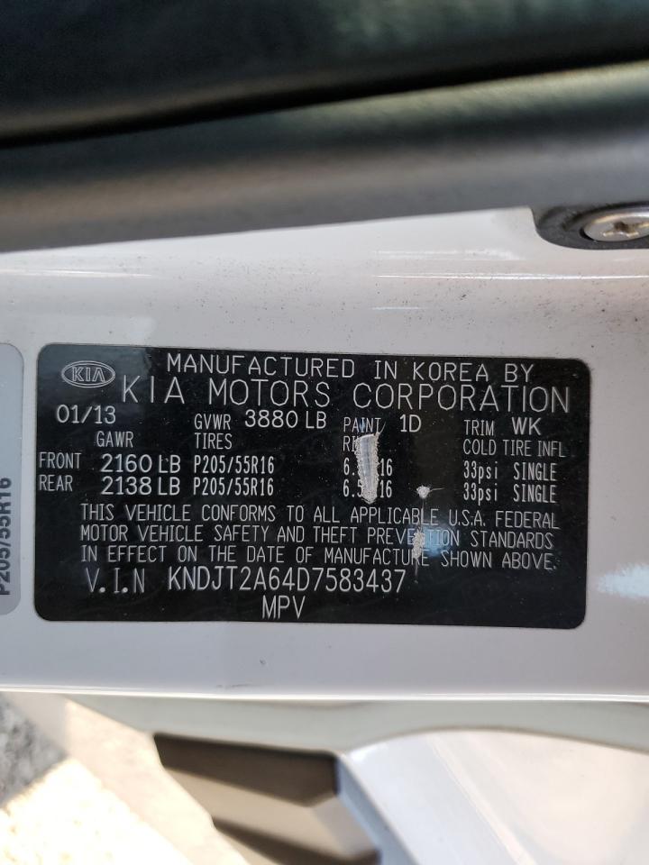 2013 Kia Soul + VIN: KNDJT2A64D7583437 Lot: 65403555