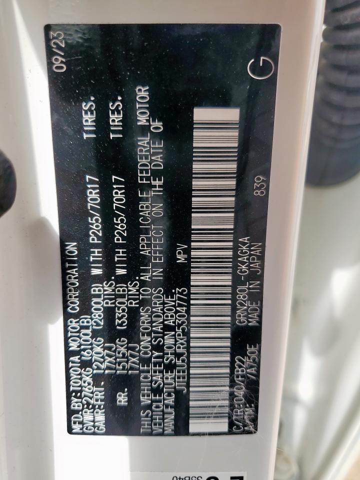 2023 Toyota 4Runner Sr5 VIN: JTEEU5JRXP5304773 Lot: 64863075