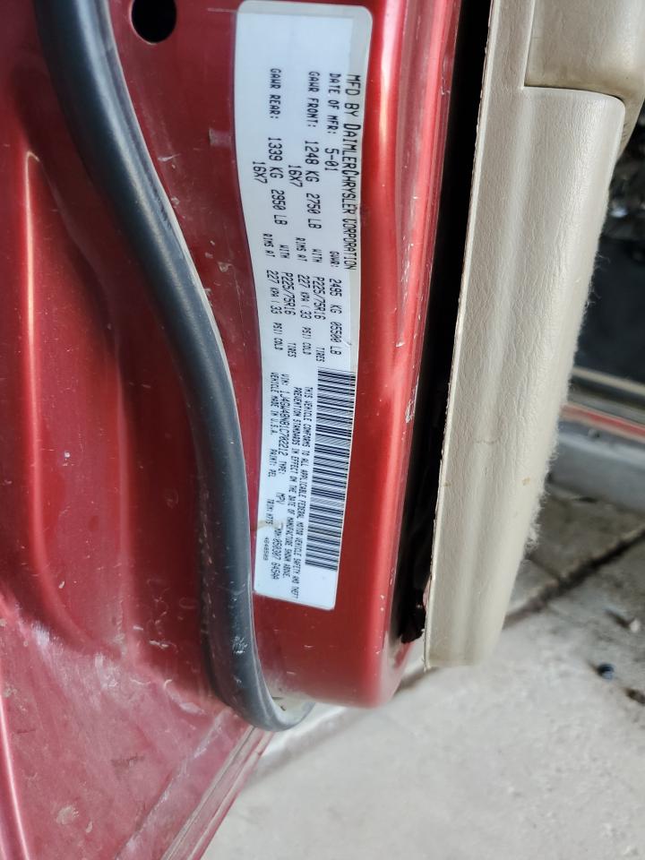 1J4GW48N81C702212 2001 Jeep Grand Cherokee Laredo