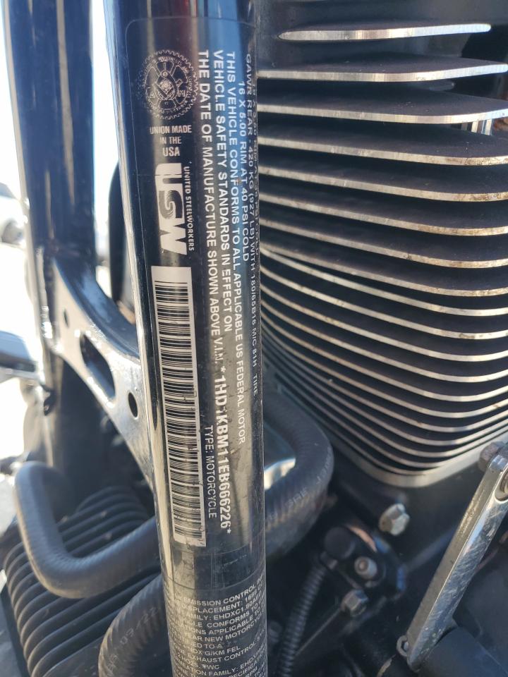 2014 Harley-Davidson Flhx Street Glide VIN: 1HD1KBM11EB666226 Lot: 64930095