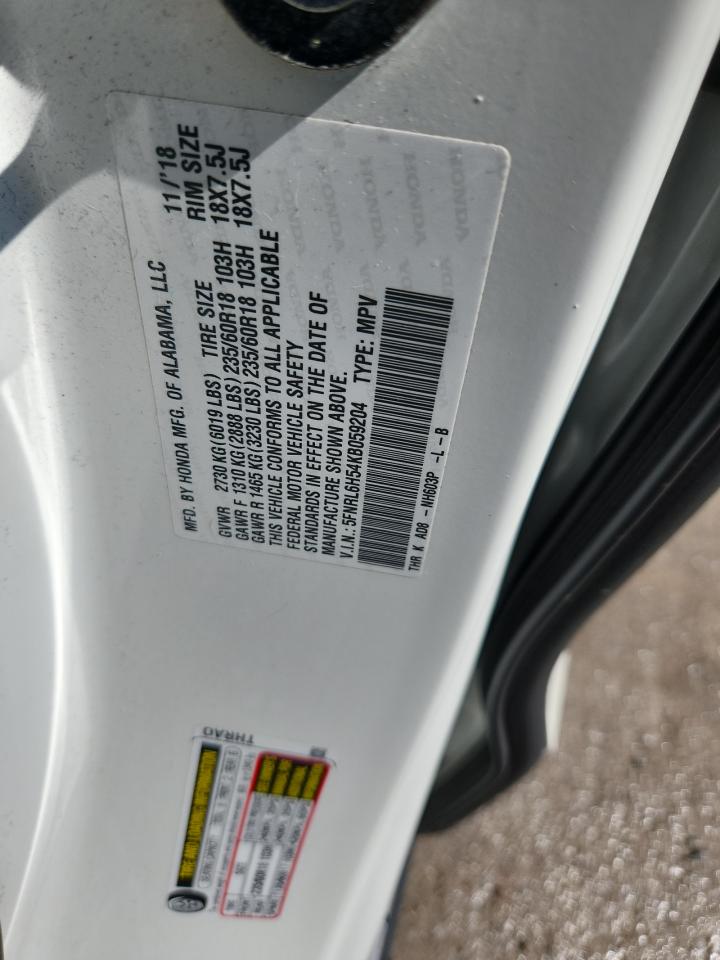 2019 Honda Odyssey Ex VIN: 5FNRL6H54KB059204 Lot: 63221685