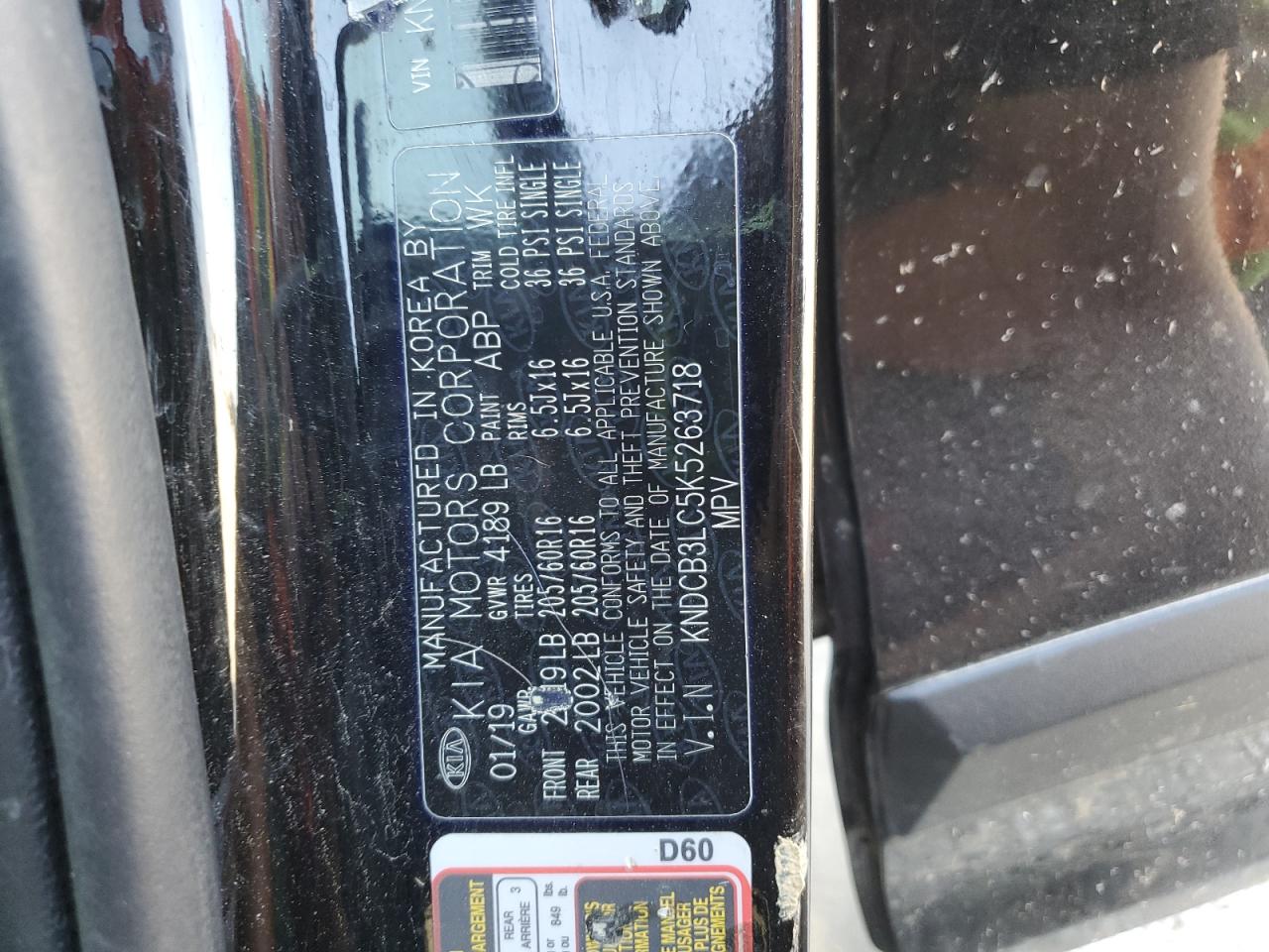 kndcb3lc5k5263718 KNDCB3LC5K5263718 2019 Kia Niro Fe