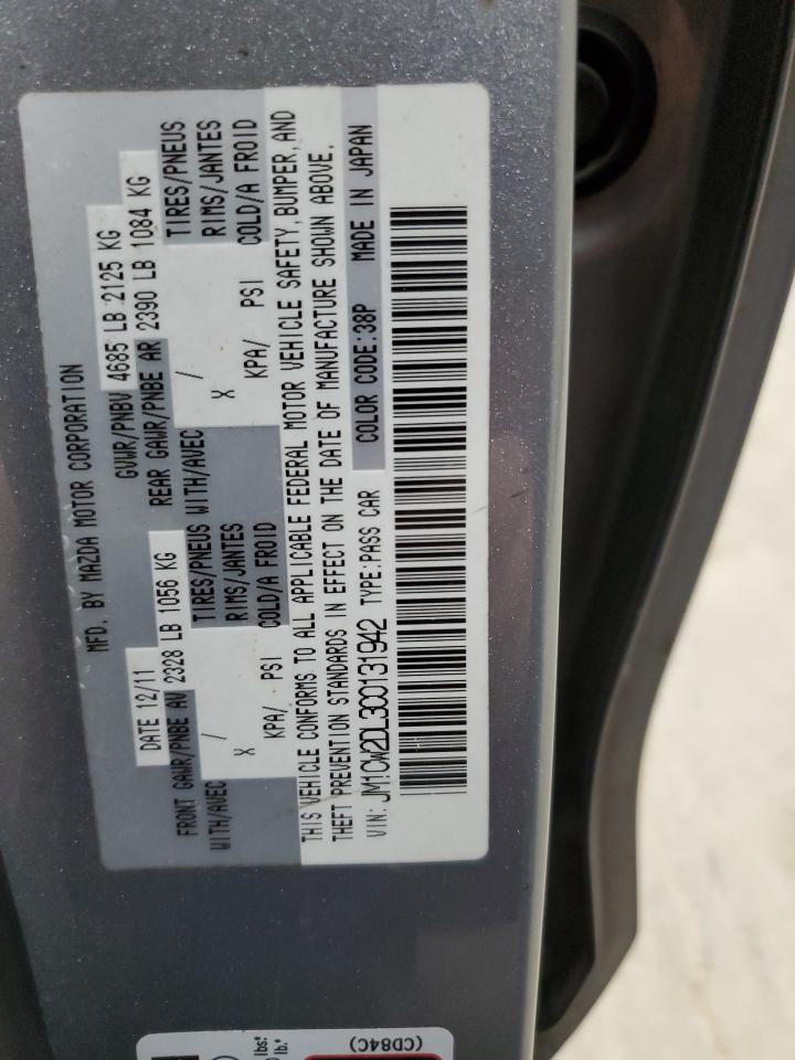 2012 Mazda 5 VIN: JM1CW2DL3C0131942 Lot: 63857825