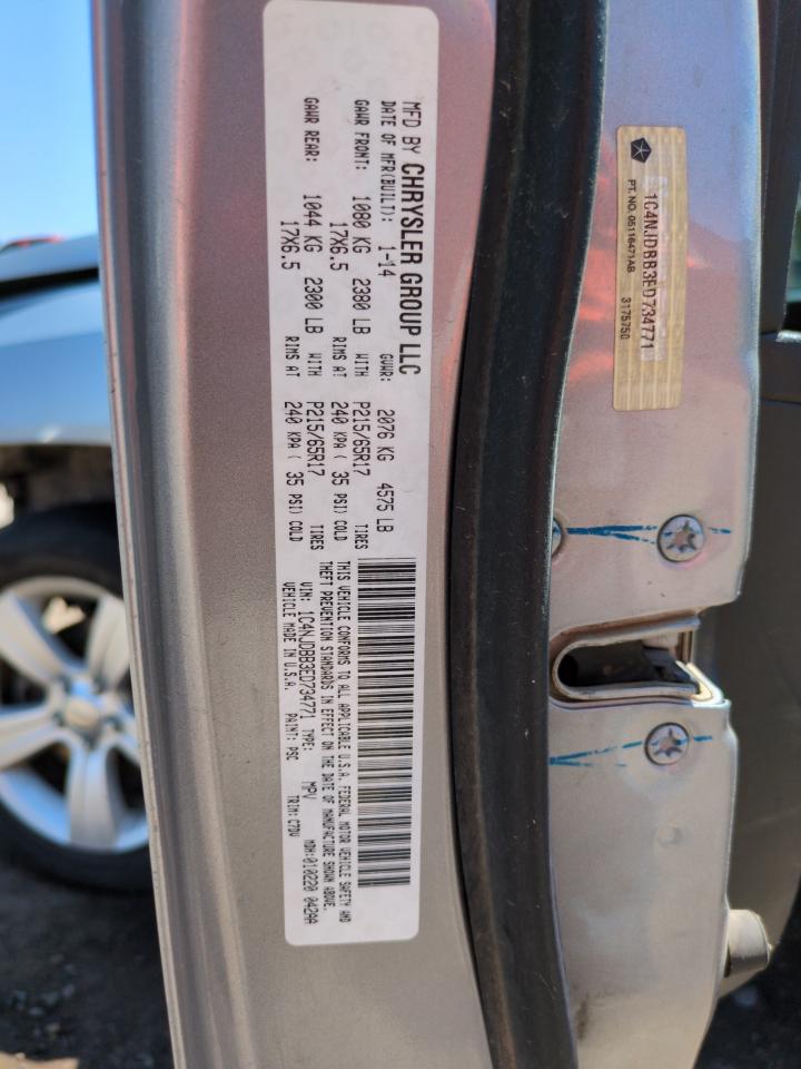 2014 Jeep Compass Sport VIN: 1C4NJDBB3ED734771 Lot: 66876485