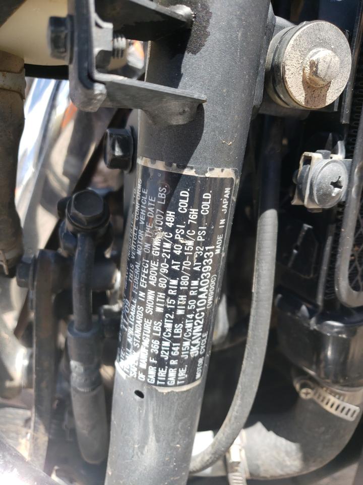 jkavn2c10aa039331 JKAVN2C10AA039331 2010 Kawasaki Vn900 C