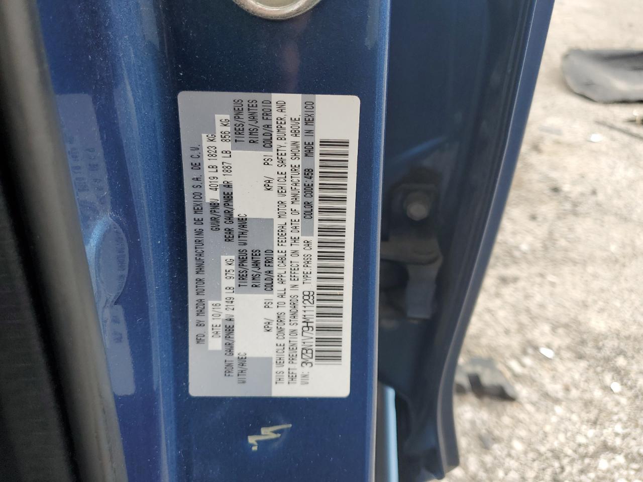2017 Mazda 3 Touring VIN: 3MZBN1V79HM111299 Lot: 64451475