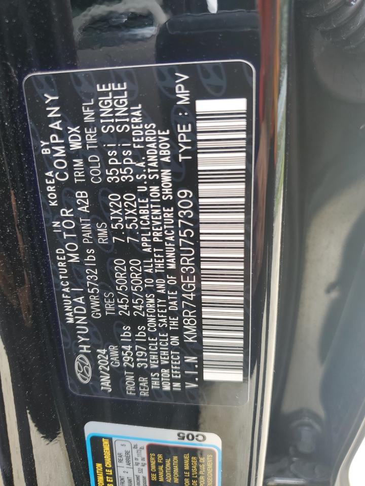 2024 Hyundai Palisade Calligraphy VIN: KM8R74GE3RU757309 Lot: 63463425