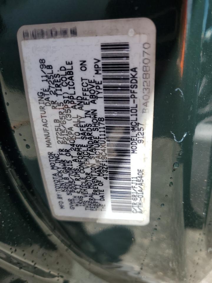 4t3zf19c4xu111178 4T3ZF19C4XU111178 1999 Toyota Sienna Ce