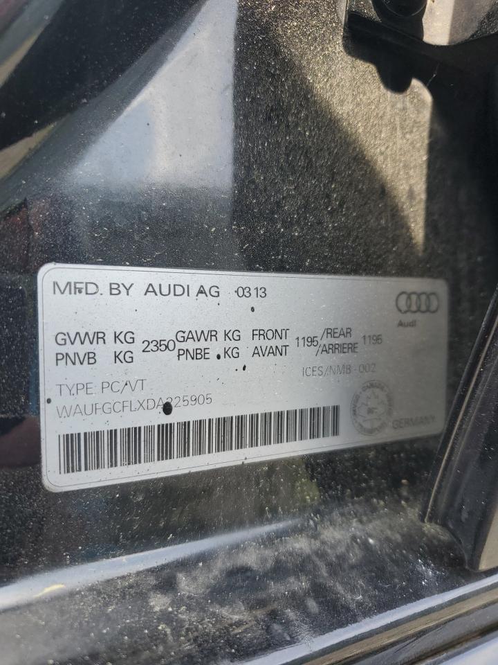 2013 Audi S4 Premium VIN: WAUFGCFLXDA225905 Lot: 61539225