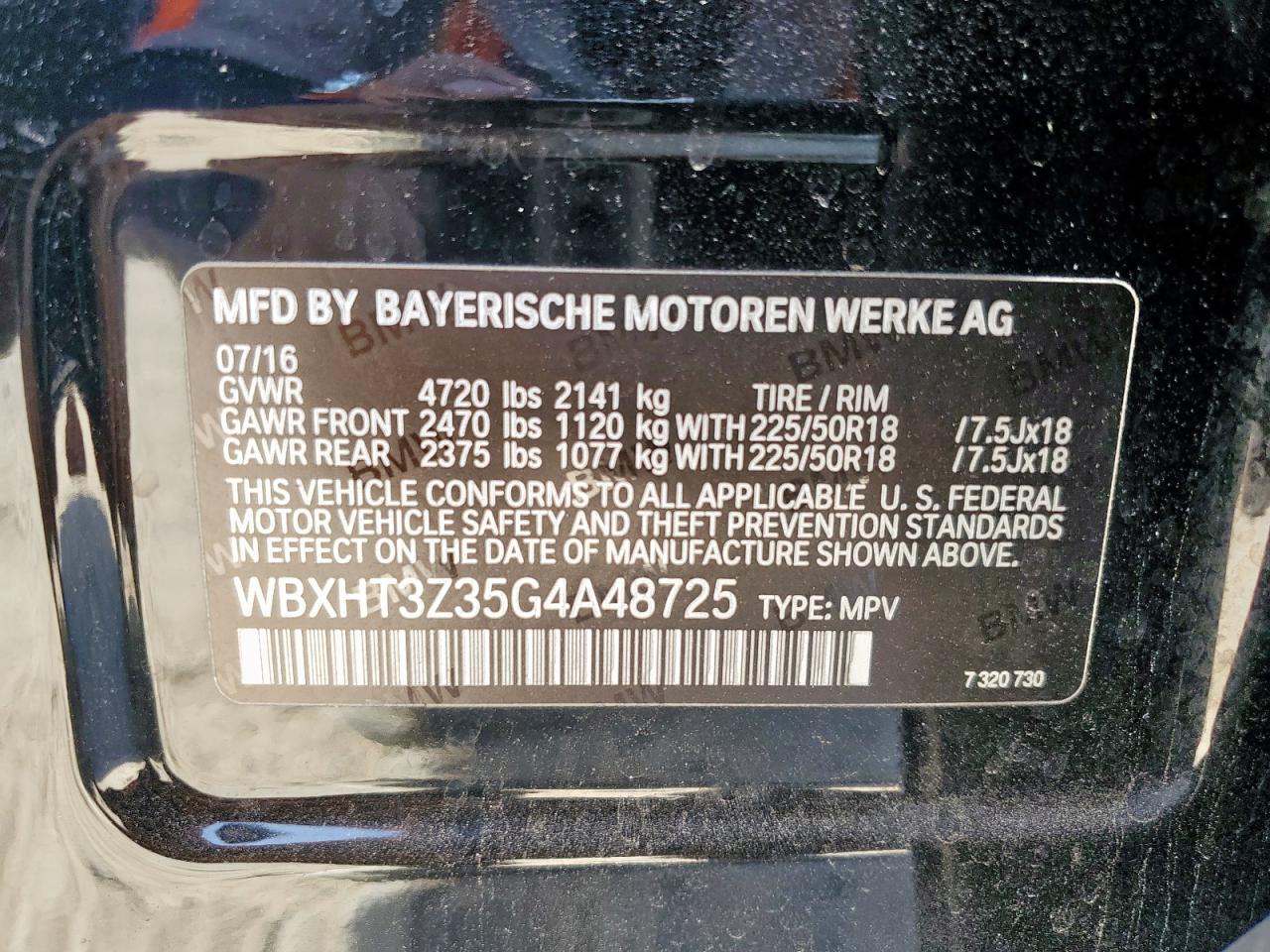 2016 BMW X1 xDrive28I VIN: WBXHT3Z35G4A48725 Lot: 66960675