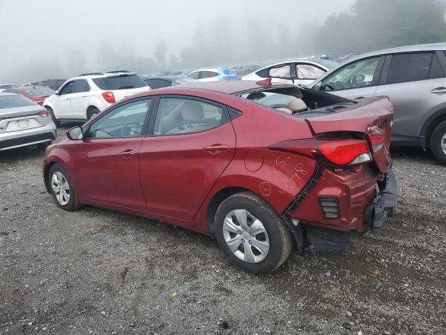 Sedans HYUNDAI ELANTRA 2016 Red
