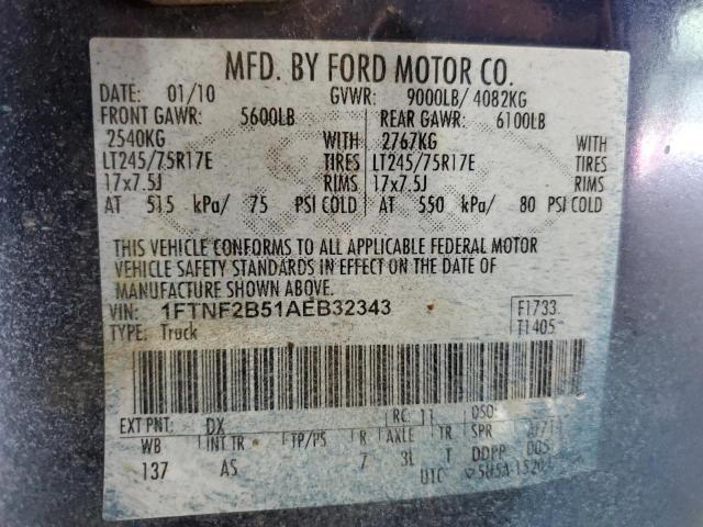 2010 FORD F250 SUPER DUTY  