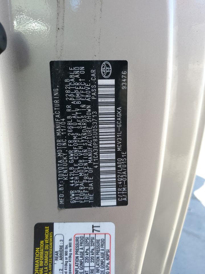 2005 Toyota Camry Solara Se VIN: 4T1CA30P85U053713 Lot: 63241175