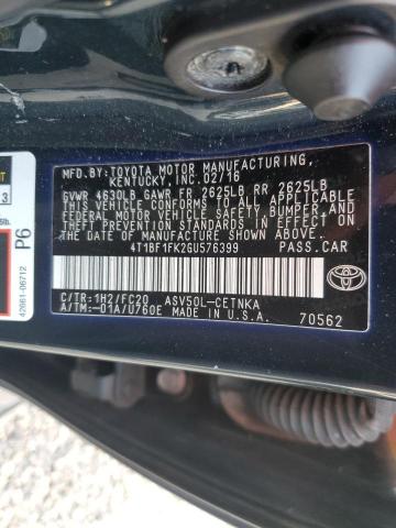 2016 TOYOTA CAMRY LE  