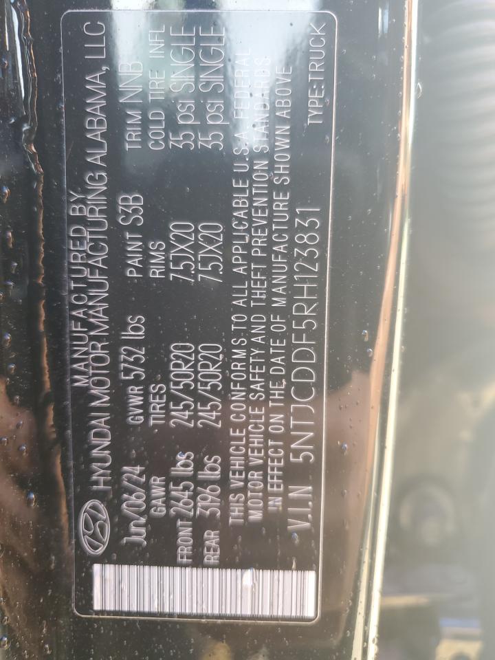 2024 Hyundai Santa Cruz Night VIN: 5NTJCDDF5RH123831 Lot: 63473105