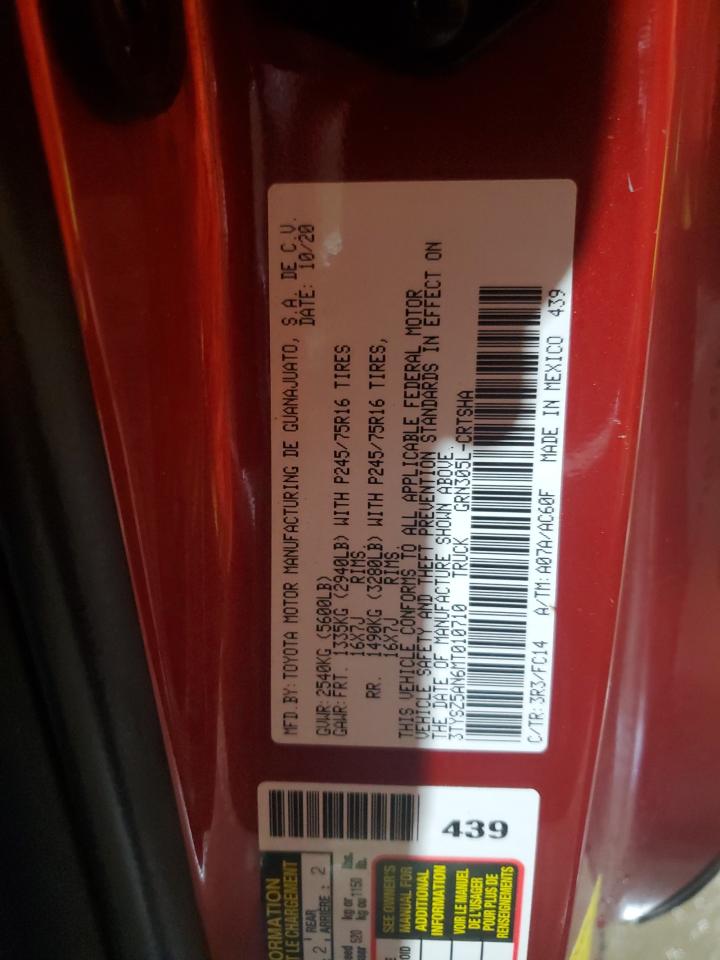2021 Toyota Tacoma Access Cab VIN: 3TYSZ5AN6MT010710 Lot: 64197175