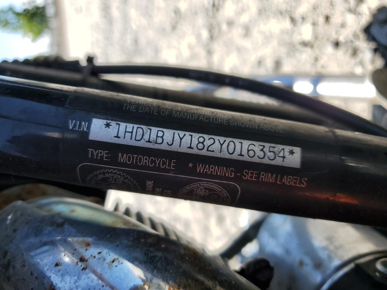 2002 Harley-Davidson Flstc VIN: 1HD1BJY182Y016354 Lot: 64093465