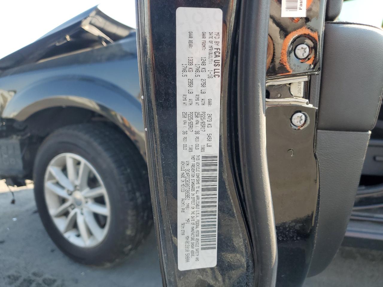 2016 Dodge Journey Sxt VIN: 3C4PDCBG0GT202851 Lot: 64933545