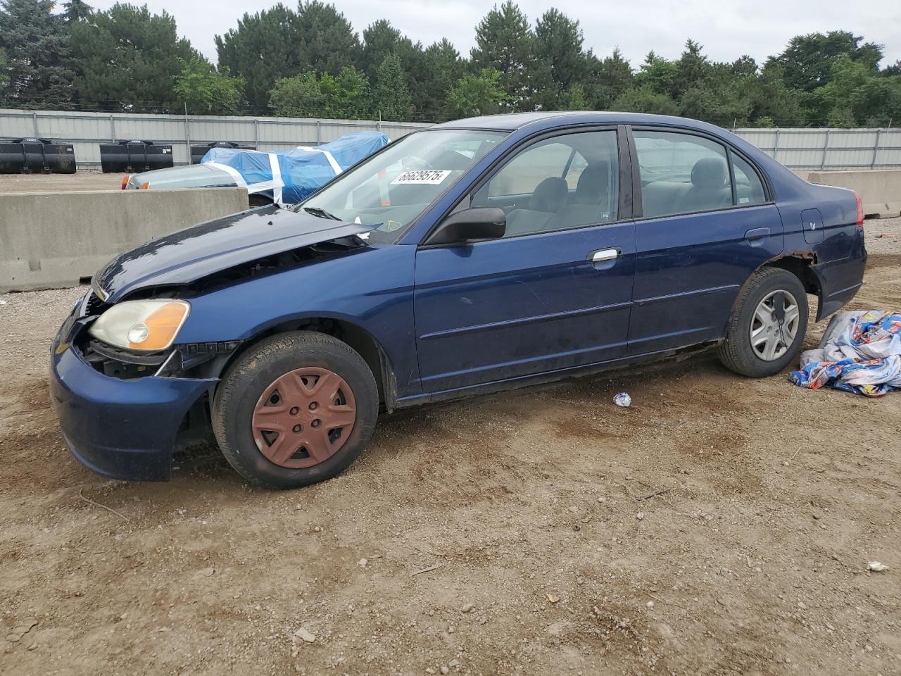 2003 Honda Civic Lx VIN: 1HGES16583L037195 Lot: 66629575