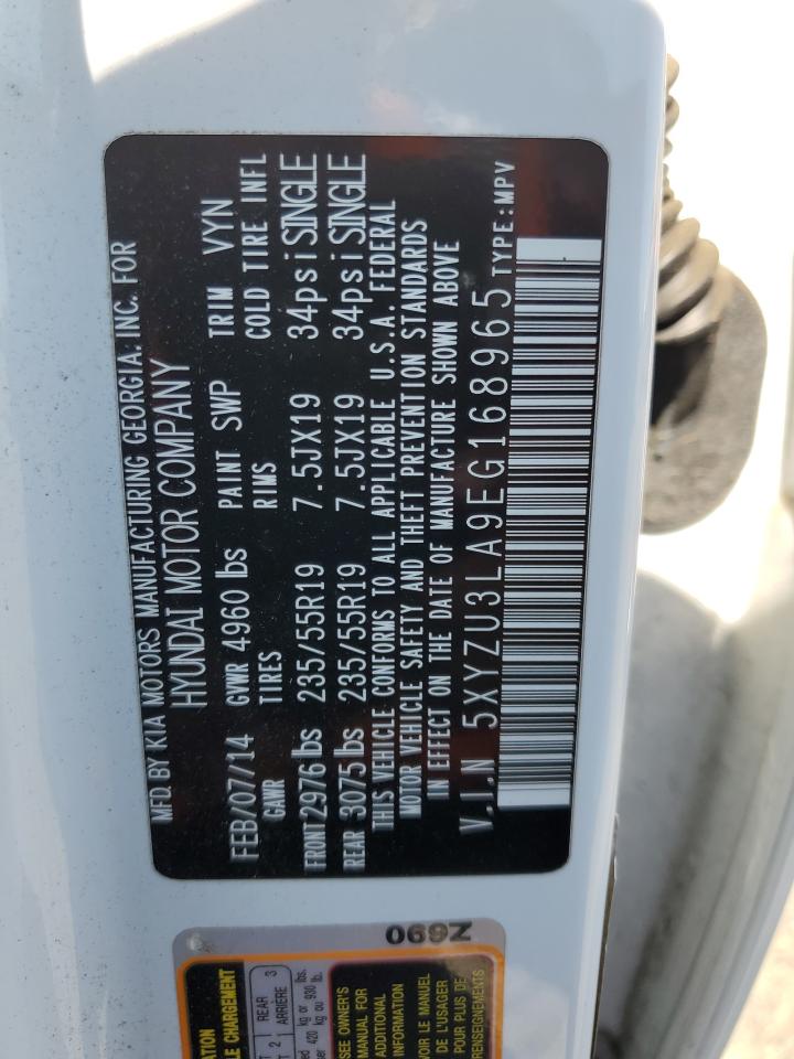 2014 Hyundai Santa Fe Sport VIN: 5XYZU3LA9EG168965 Lot: 64627135