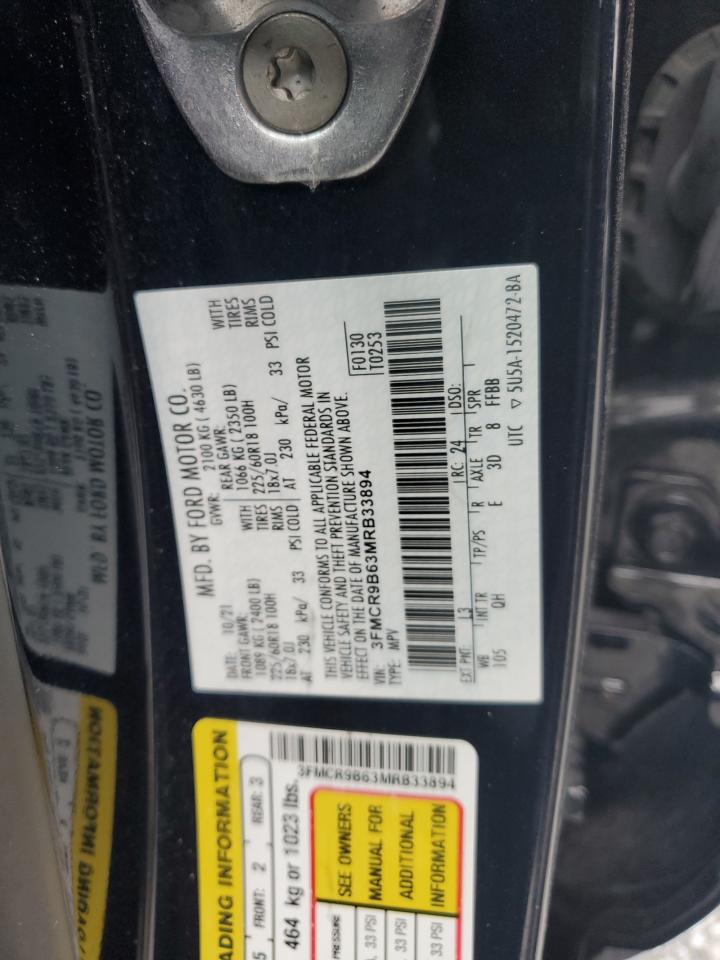 2021 Ford Bronco Sport Big Bend VIN: 3FMCR9B63MRB33894 Lot: 63848555