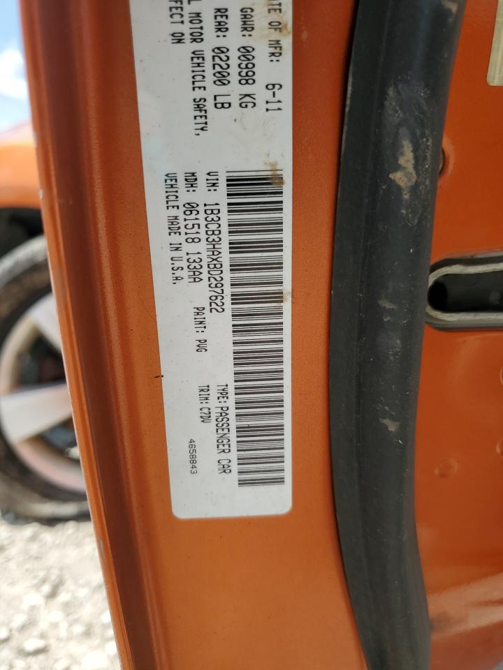 2011 Dodge Caliber Mainstreet VIN: 1B3CB3HAXBD297622 Lot: 63216605