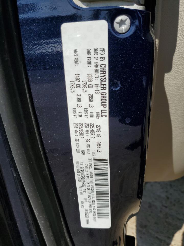 2014 Dodge Grand Caravan Sxt VIN: 2C4RDGCGXER206162 Lot: 64799745