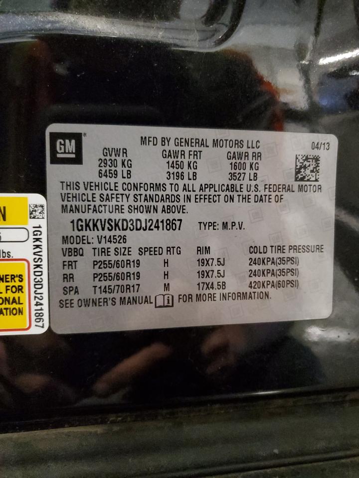 2013 GMC Acadia Slt-2 VIN: 1GKKVSKD3DJ241867 Lot: 63347095