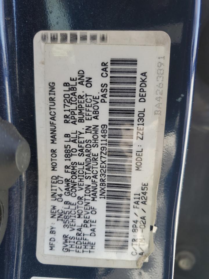 2007 Toyota Corolla Ce VIN: 1NXBR32EX7Z911489 Lot: 63079555