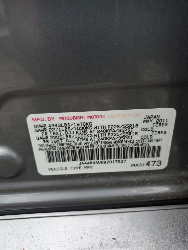 2011 Mitsubishi Outlander Sport Se VIN: JA4AR4AU8BZ017527 Lot: 63374875