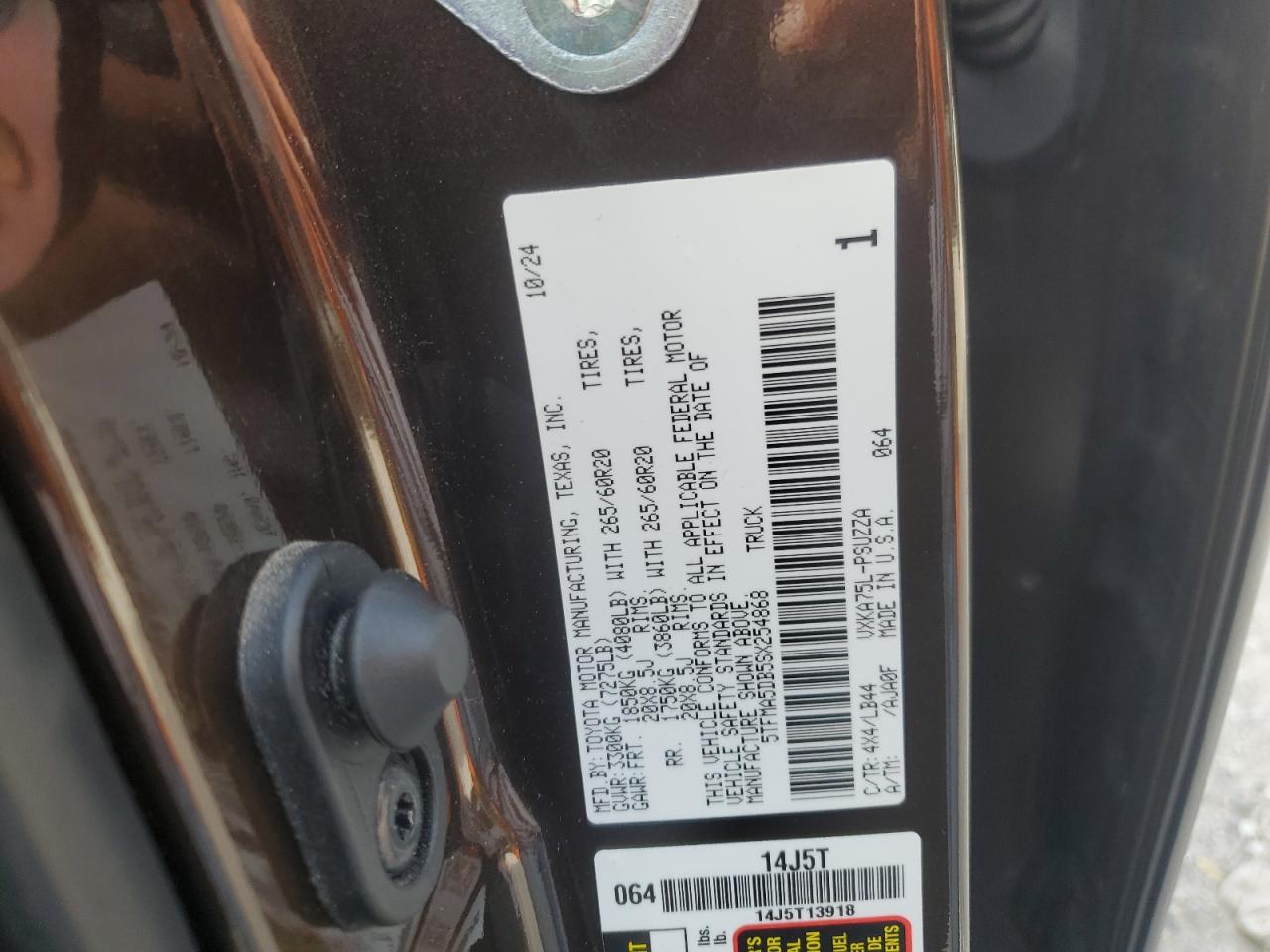 2025 Toyota Tundra Crewmax Platinum VIN: 5TFMA5DB5SX254868 Lot: 64734605