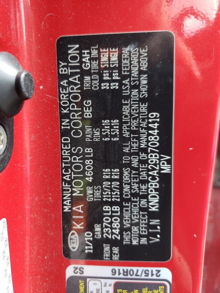 2011 Kia Sportage Lx VIN: KNDPBCA29B7084419 Lot: 63207795