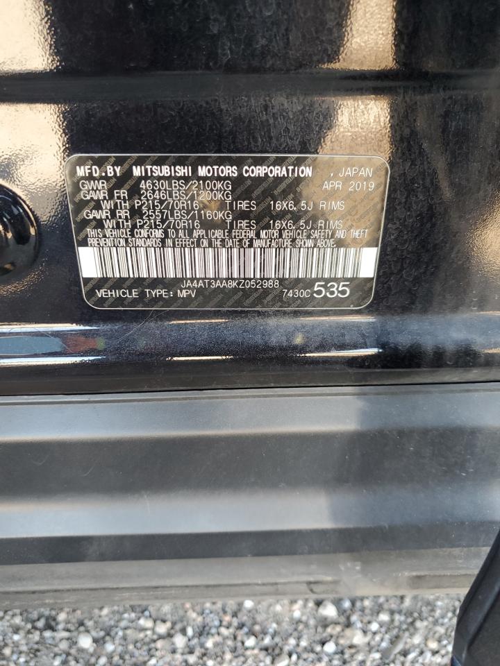 2019 Mitsubishi Eclipse Cross Es VIN: JA4AT3AA8KZ052988 Lot: 66566665