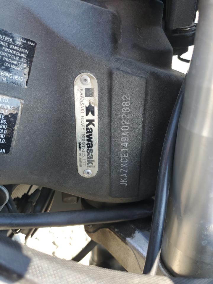 jkazxce149a022882 JKAZXCE149A022882 2009 Kawasaki Zx1000 E
