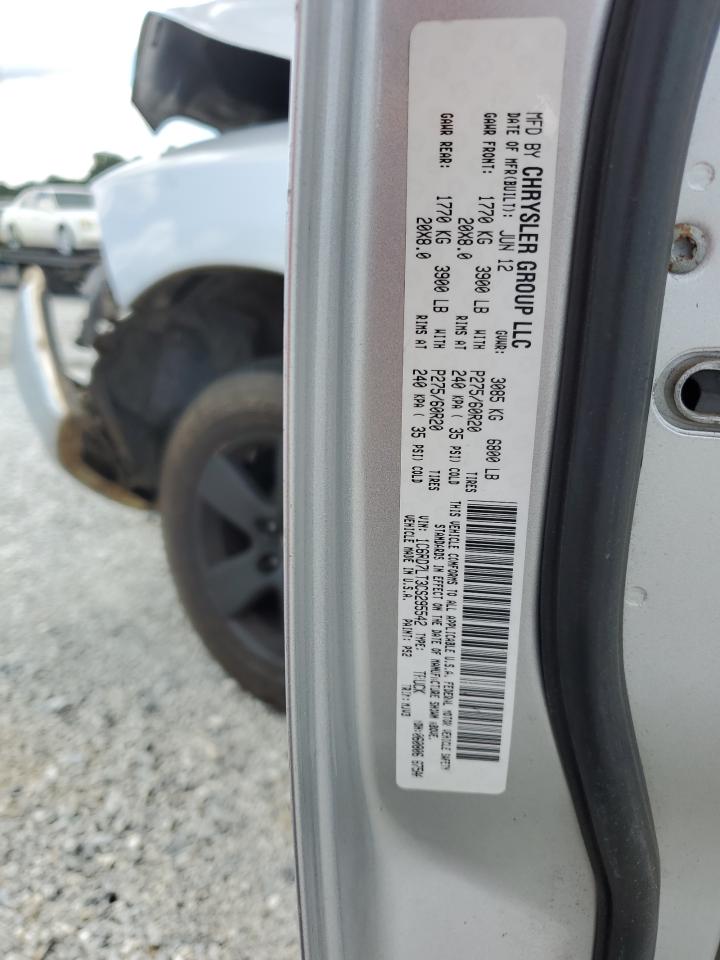 2012 Dodge Ram 1500 Slt VIN: 1C6RD7LT3CS295542 Lot: 62651655