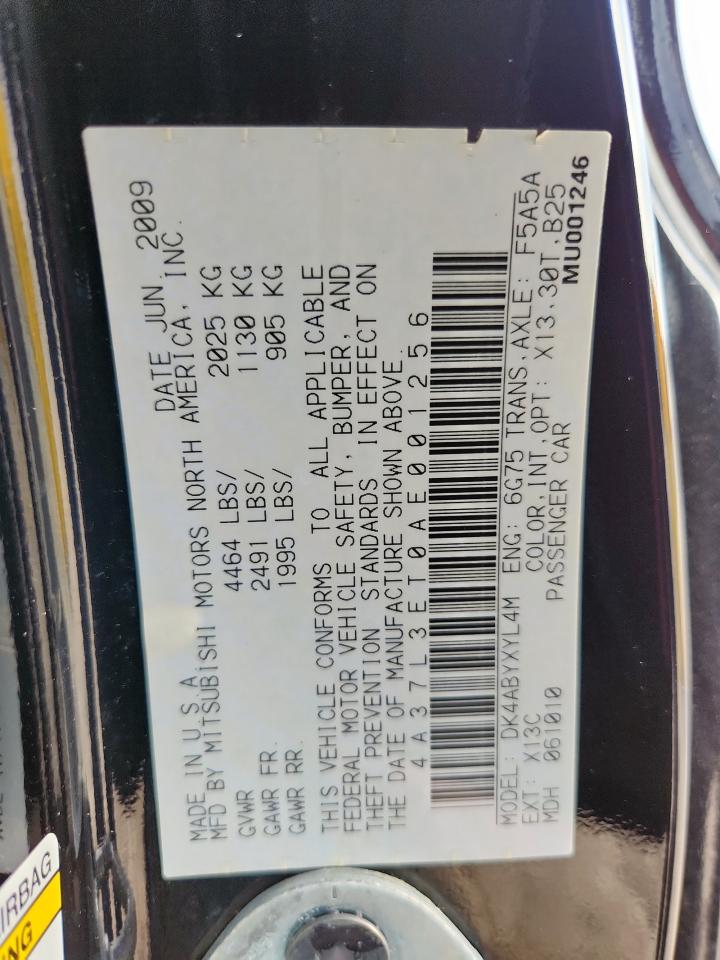 2010 Mitsubishi Eclipse Spyder Gt VIN: 4A37L3ET0AE001256 Lot: 64895685