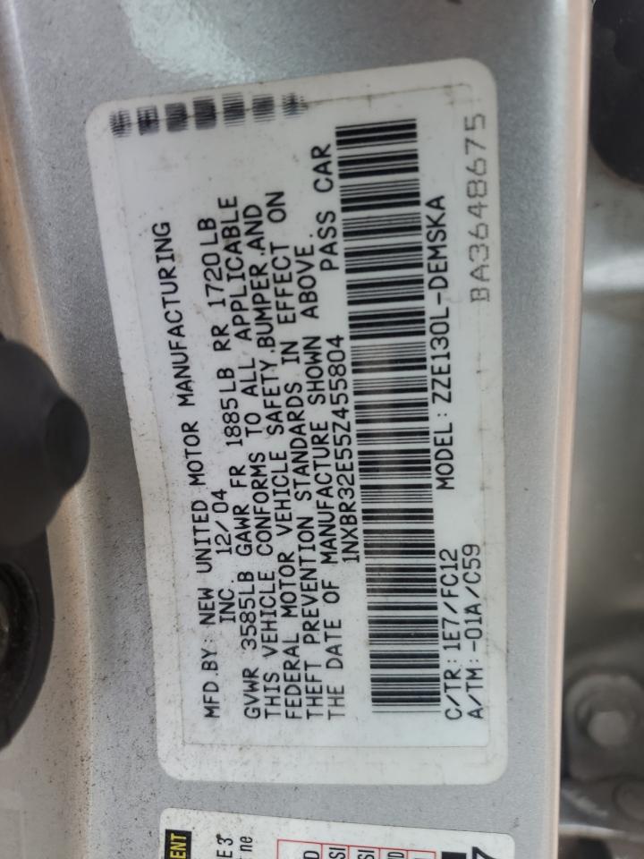 2005 Toyota Corolla Ce VIN: 1NXBR32E55Z343939 Lot: 63678275