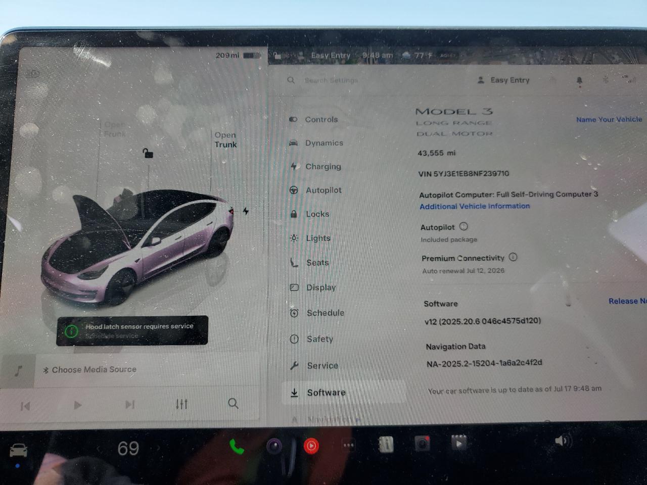 2022 Tesla Model 3 VIN: 5YJ3E1EB8NF239710 Lot: 65256135