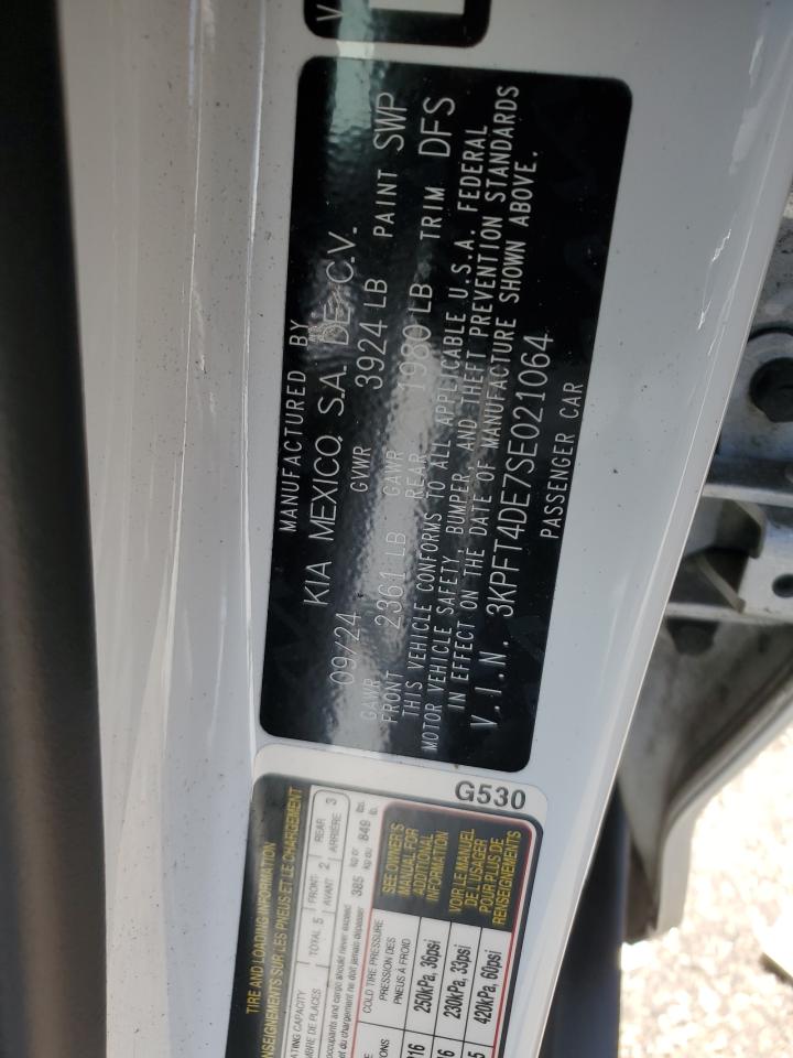 2025 Kia K4 Lx VIN: 3KPFT4DE7SE021064 Lot: 65885995