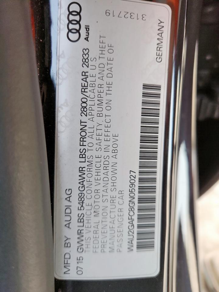 2016 Audi A7 Prestige VIN: WAU2GAFC8GN059027 Lot: 63417815