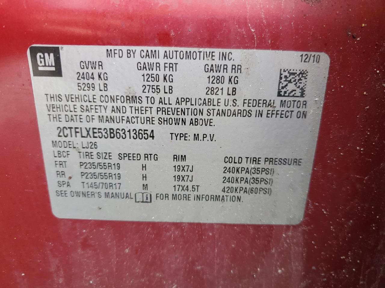 2011 GMC Terrain Slt VIN: 2CTFLXE53B6313654 Lot: 62743085