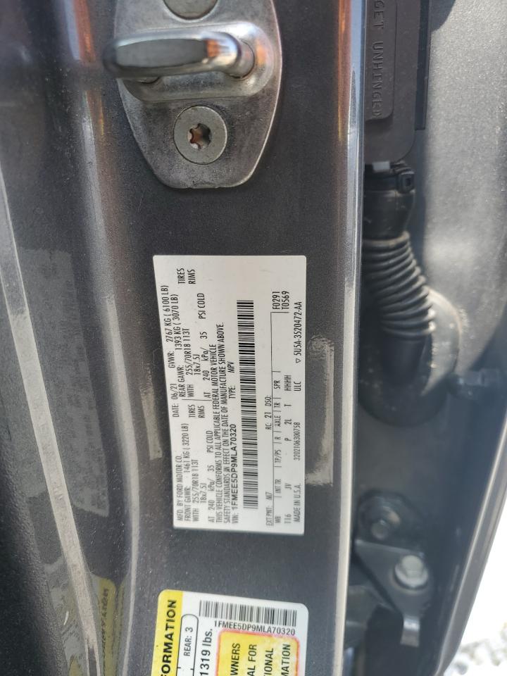2021 Ford Bronco Base VIN: 1FMEE5DP9MLA70320 Lot: 63938515