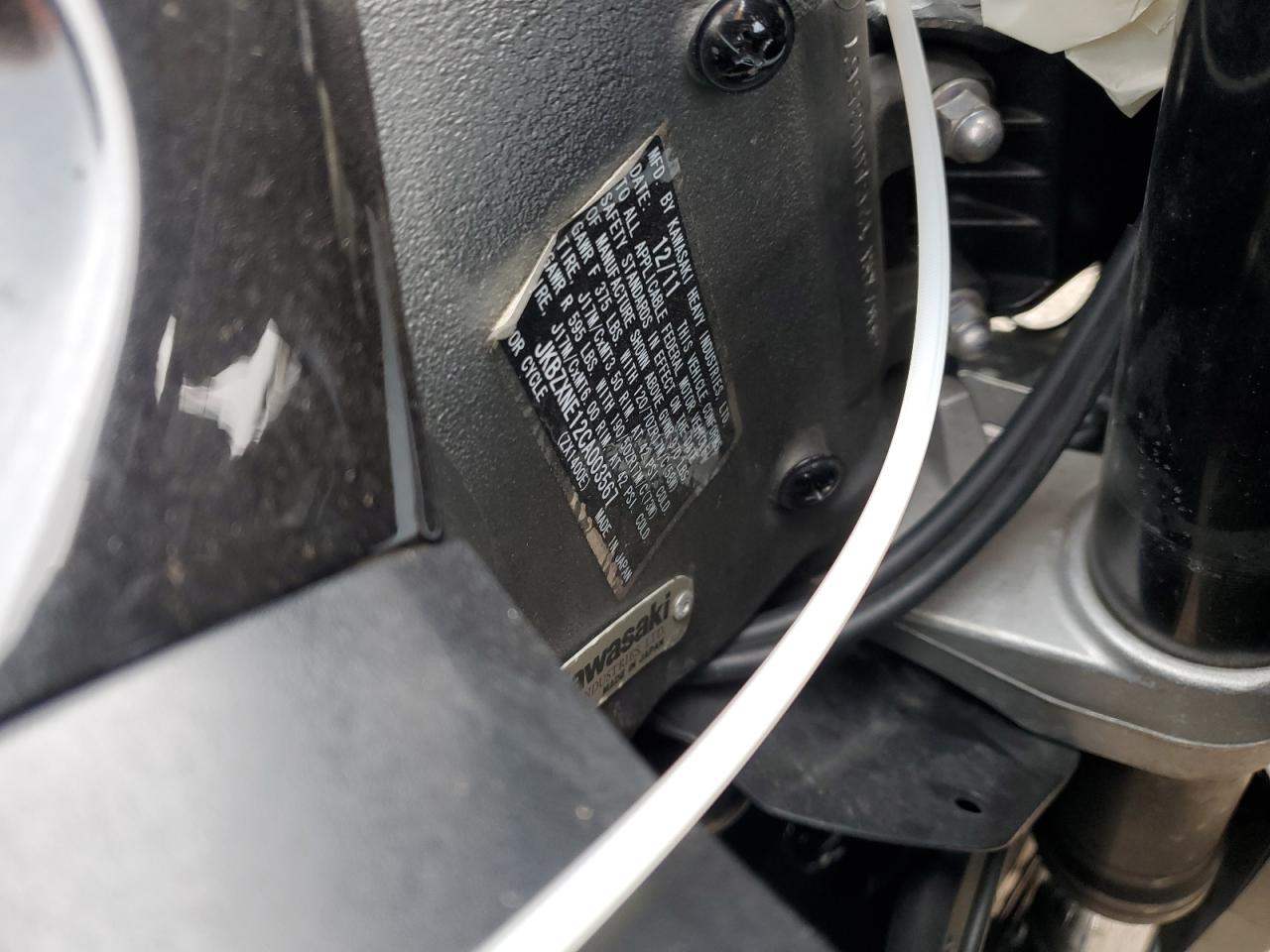 jkbzxne12ca003567 JKBZXNE12CA003567 2012 Kawasaki Zx1400 Ec