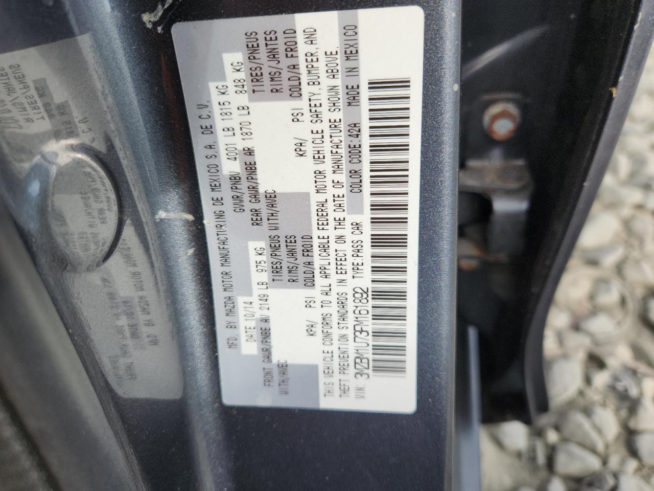2015 Mazda 3 Sport VIN: 3MZBM1U73FM161892 Lot: 65216465