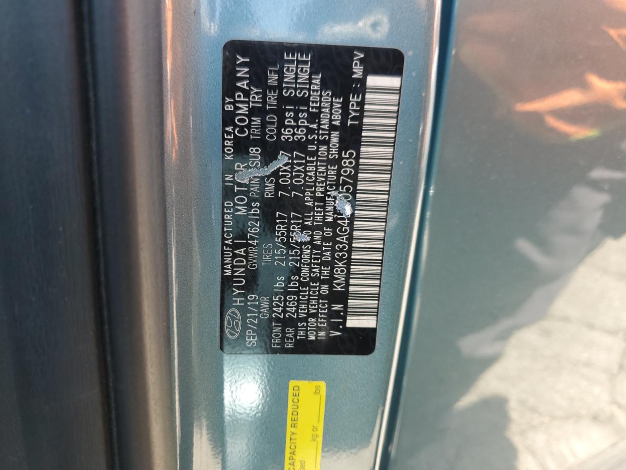 2020 Hyundai Kona Limited VIN: KM8K33AG4LU057985 Lot: 64066245